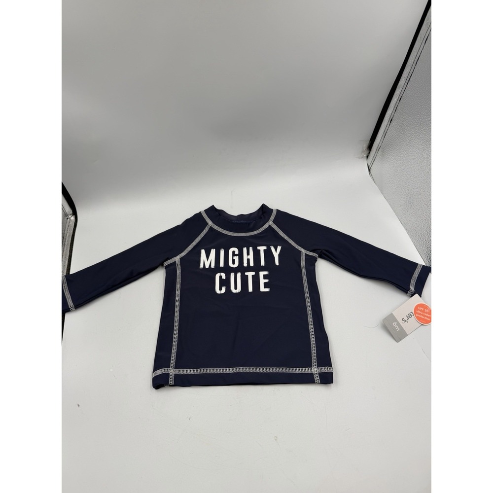 NWT Carter's Baby Boy Swim Shirt Sun Rash Guard Blue UV Protection 6 Months